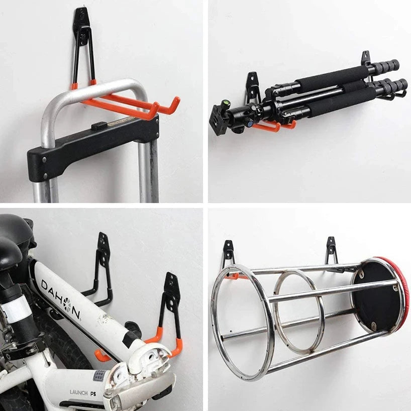 Bicycle Garage Heavy Storage Hook Warehouse Hardware Strong Load-Bearing Small/Medium Square Hook Tool Storage Wall Metal Hook Zpaxo