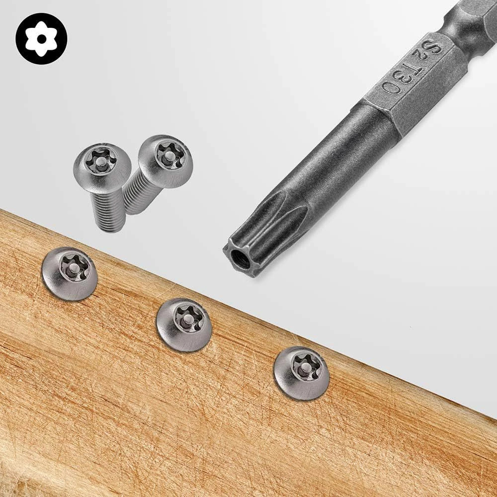 12 PCS Torx Security Bit Set S2 Steel Magnetic Security Screwdriver Set 50/100mm Star Screwdriver Set for Shark Vacuum T6-T40 Zpaxo