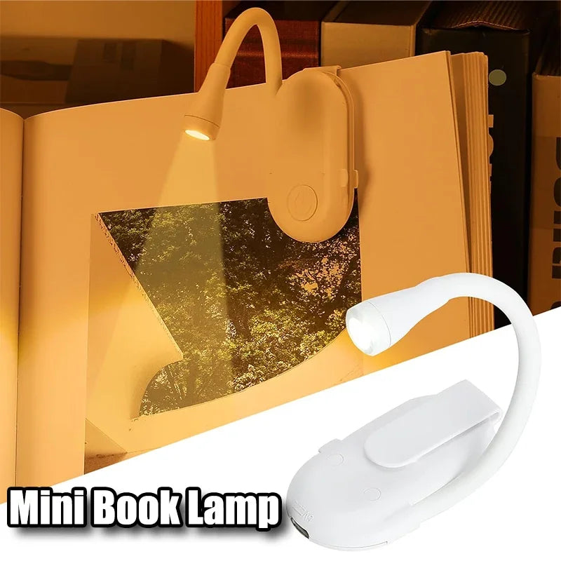 USB Rechargeable LED Clip Book Light – Dimmable Reading Lamp