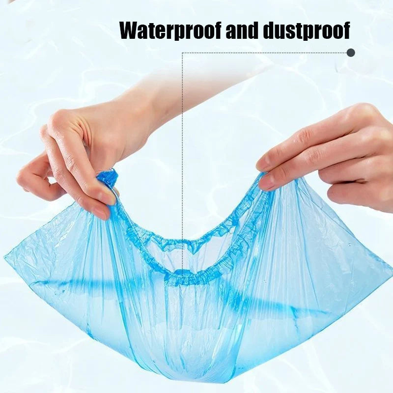 Portable Waterproof Boot Covers Plastic Non-slip Wear Disposable Shoe