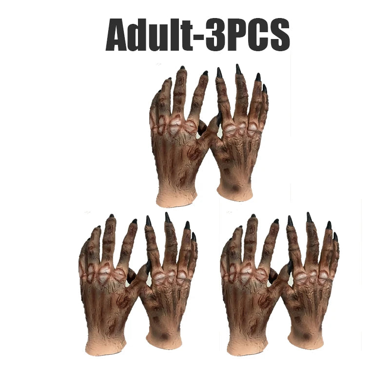 Lifelike Mummy Body Latex Glove Halloween Easter Realistic Costume