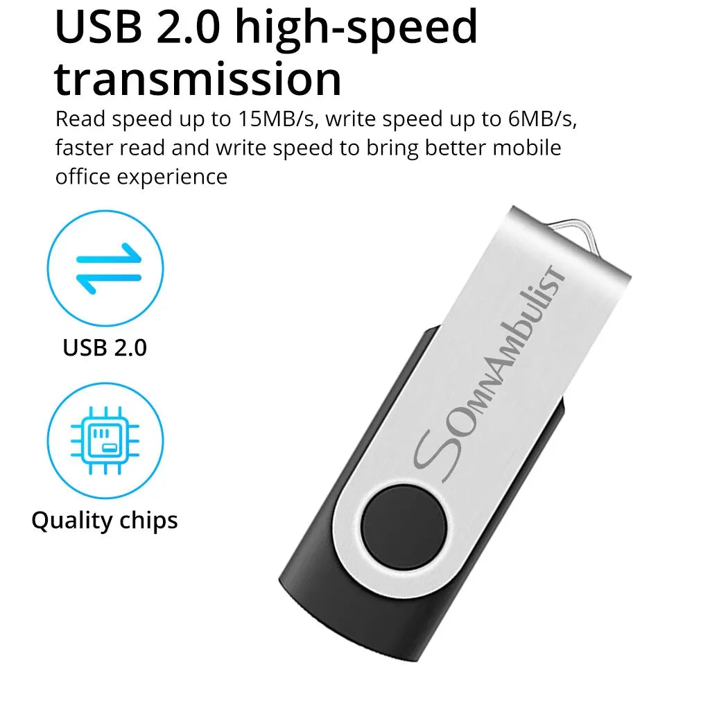 SomnAmbulist Pen Drive 32GB 64GB 128GB High Speed USB2.0 for PC Mobile Mini Pen Drive 16GB 32GB USB Flash Drive 64GB 8GB 4GB Zpaxo