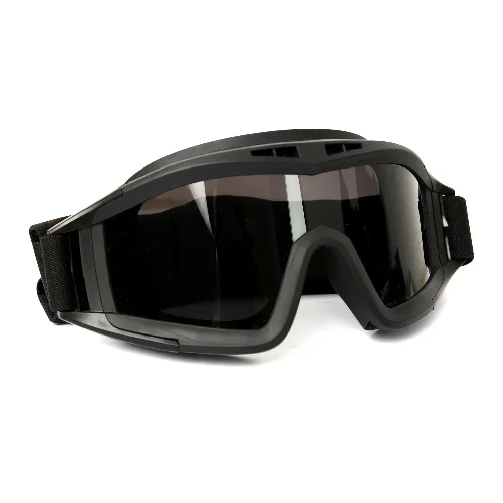 Airsoft Tactical Goggles – 3 Lens Windproof Shooting Glasses Tactical Goggles Zpaxo Gray Lens Black