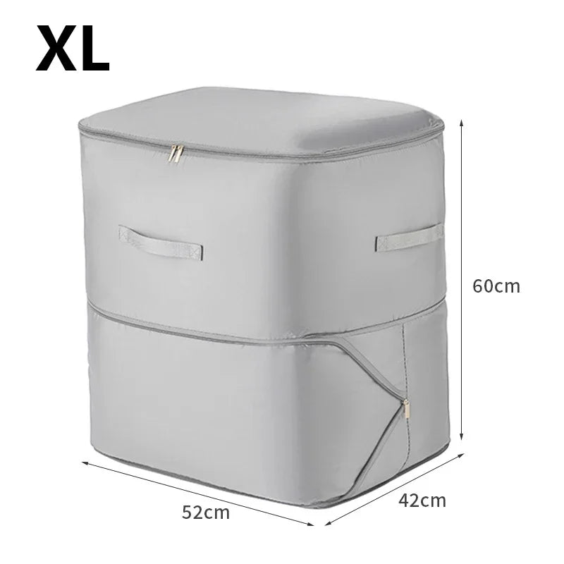 Material Compression Packing Cube Dustproof Foldable Compressed Storage Bag Large Capacity Moisture-proof Zpaxo 1pc Gray-XL