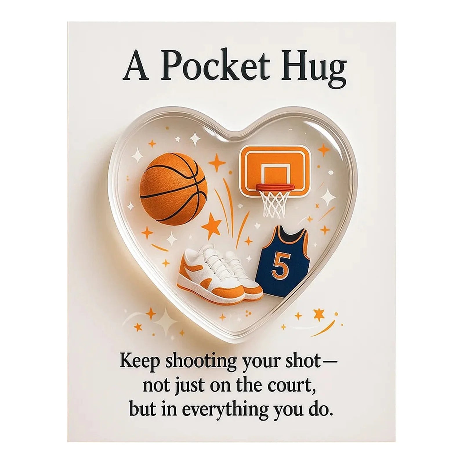 Heart Shaped Sport-themed Pocket Hug Collection Card Sports-themed