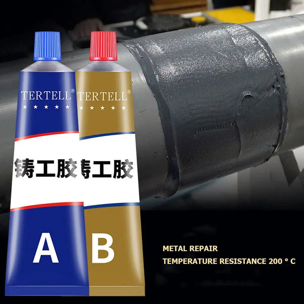 AB Type Casting Repair Glue High Temperature Resistant Liquid Metal Welding Filler Metal Repair Glue Caulking Agent Extra Strong Zpaxo