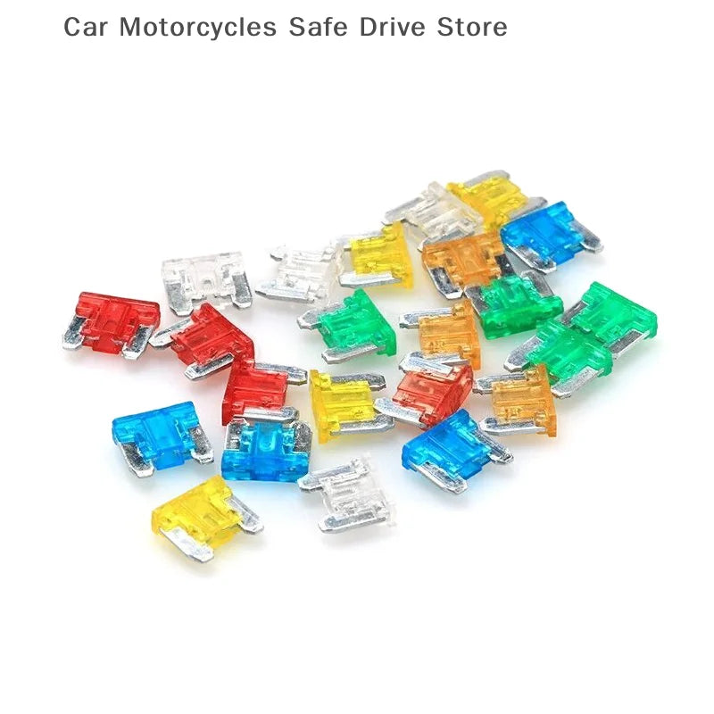 CM24pcs Car Fuses 5A 10A 15A 20A Low Profile Micro Mini Blade Truck
