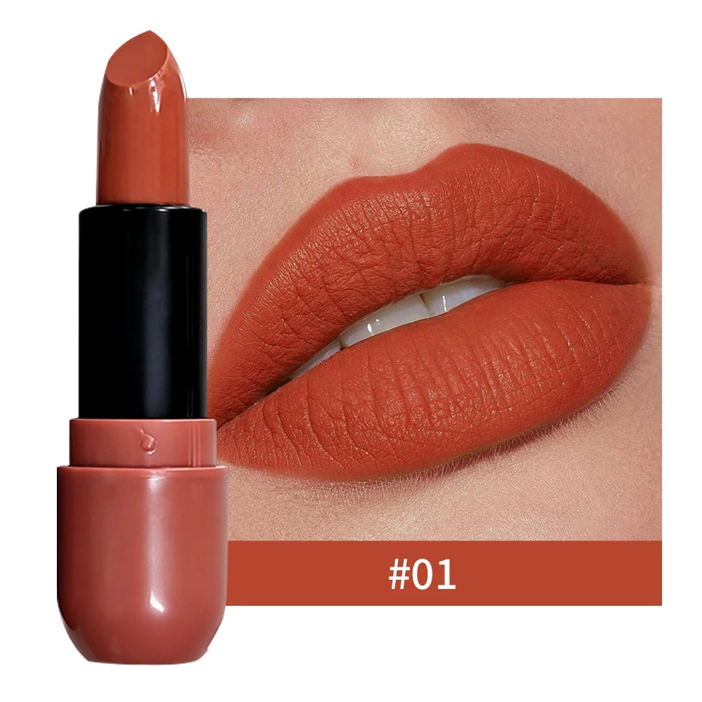 Velvet Matte Lipstick Waterproof Long Wear Lip Tint Rich Pigment Zpaxo 01