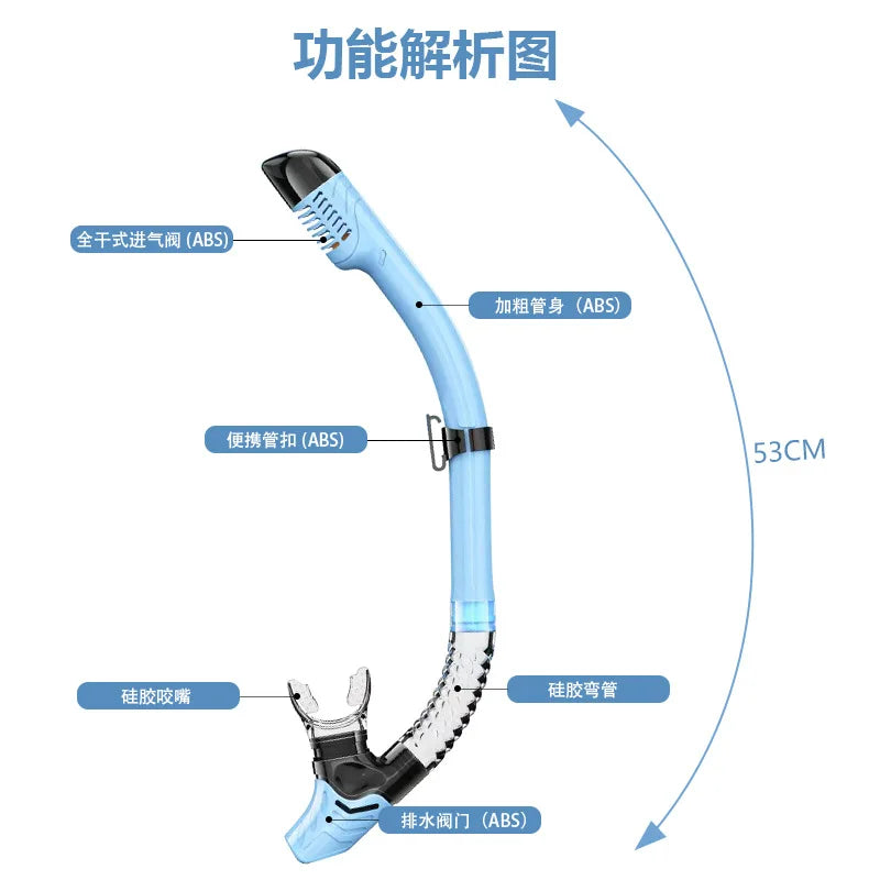 Adult Dry Snorkel Scuba Diving Underwater Swimming Full Multiple Zpaxo