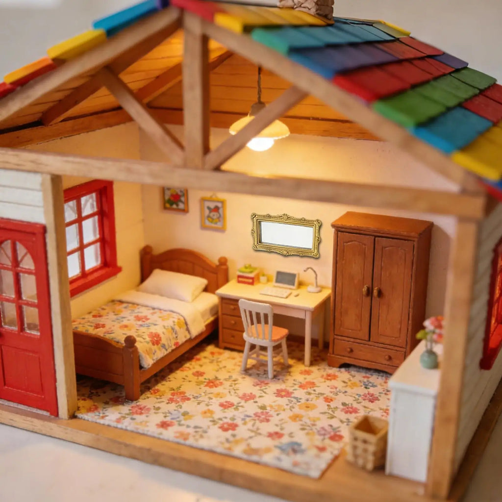 Toy House Mirrors Antique Resin Furniture Mini Mirror For Crafts Art Wall Tabletop Bedroom Vanity Toy House Scene Display Zpaxo