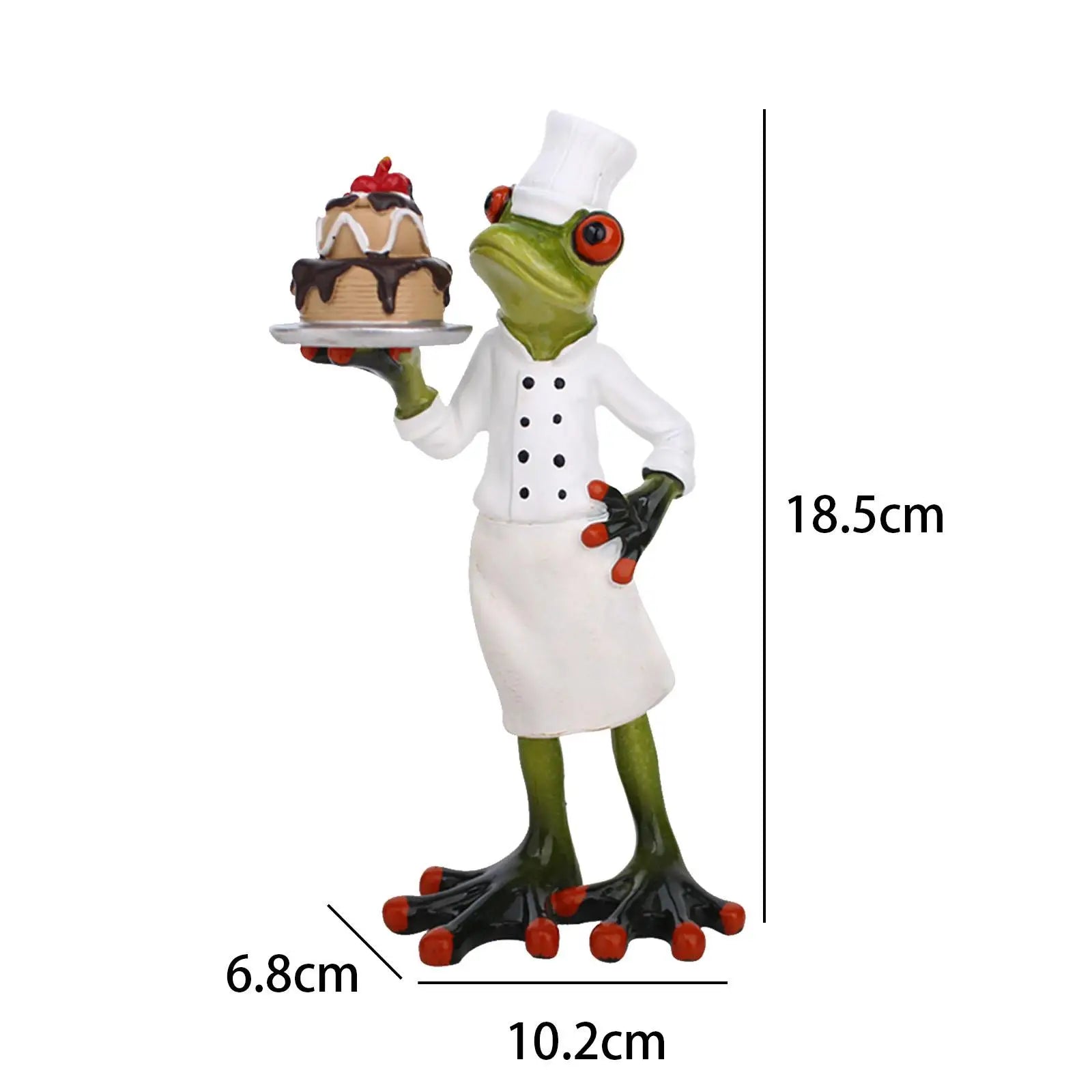 Funny Frog Statue Resin Figurine – Desk & Shelf Decor Resin Figurine Zpaxo