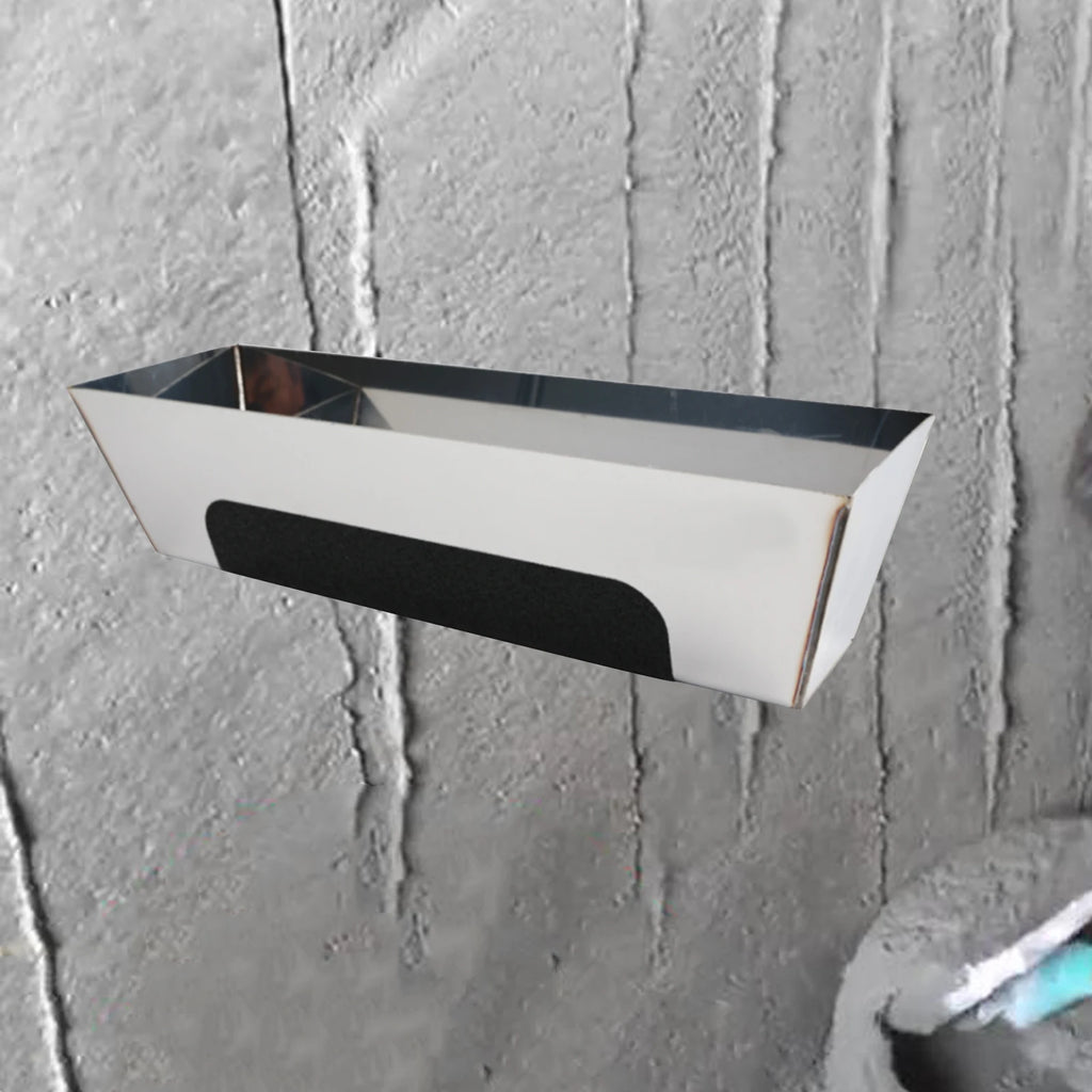 10inch 16inch Stainless Steel Mud Pan with Anti Slip Pad for Woodworking DIY Mud Pan Heavy duty Drywall Plaster Mud Pan Scraping Zpaxo