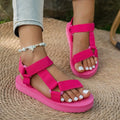 2026 Women's Solid Fashionable Casual Hollow Out Breathable Zpaxo Rosy Red 43