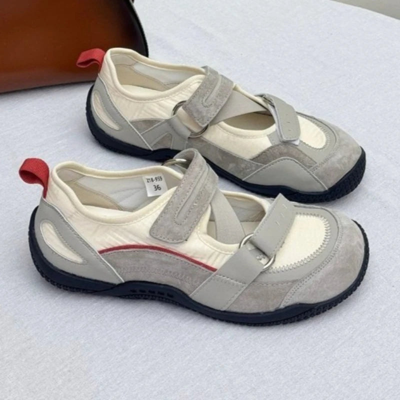 2026 Women Fashionable Casual Spring Autumn Vintage Round Closed Toe Zpaxo