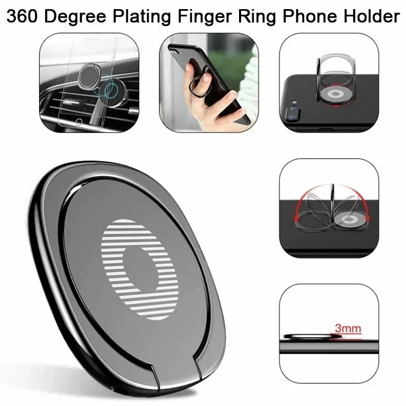 Universal Mini 360 Degree Cellphone Stand Finger Ring Holder Metal