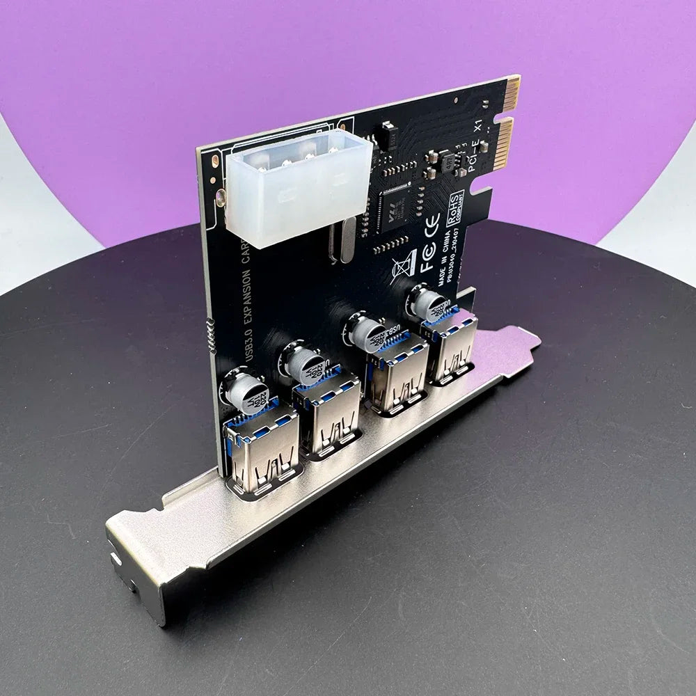 4 port USB 3.0 PCI-e Expansion Card PCI express PCIe USB 3.0 hub adapter 4-port USB3.0 controller USB 3 0 PCI e PCIe express 1x Zpaxo