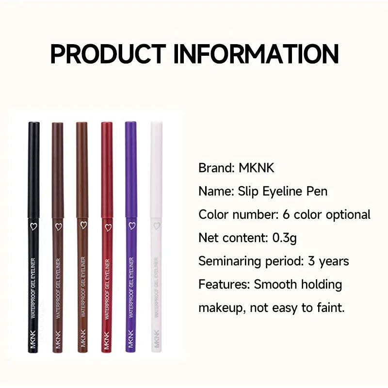 Long Lasting Eye Makeup Eyeliner Waterproof Eyeliner Pen Eye Cosmetics Makeup Glossy Smoky Eyeliner Eyeshadow Eyebrow Pencil Zpaxo