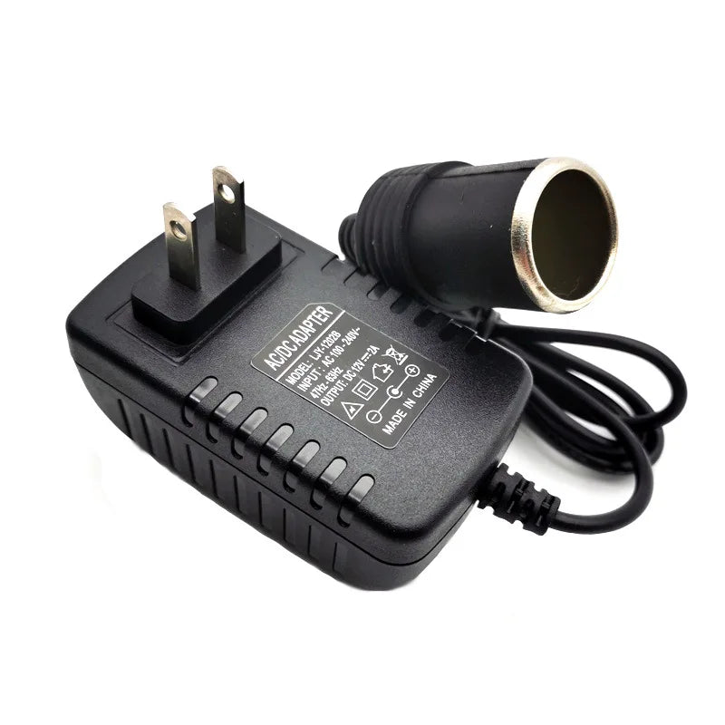 220V to 12V Cigarette Lighter Socket Adapter & Power Converter
