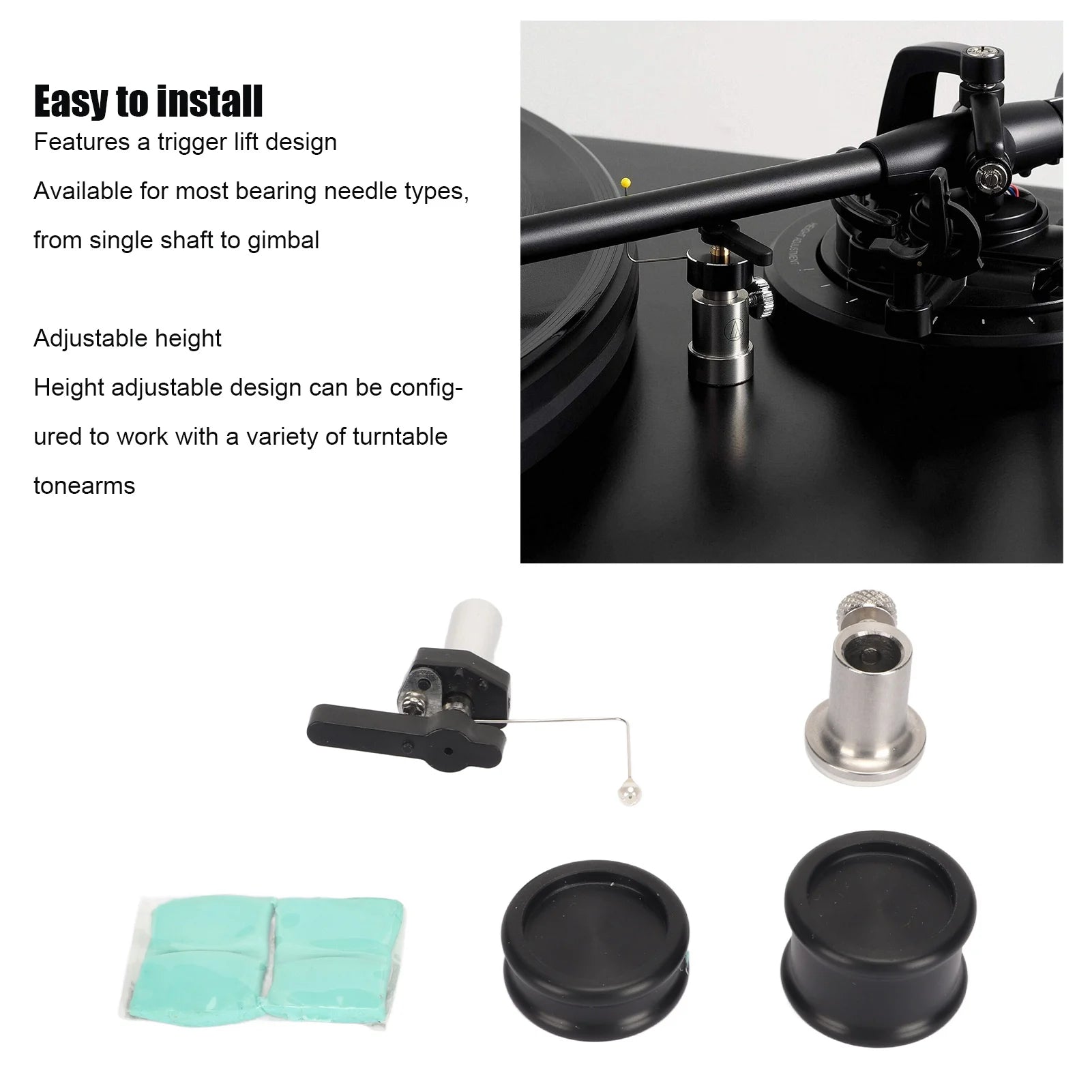 Tonearm Arm Lifter Aluminum Automatic End Stable Easy Installation