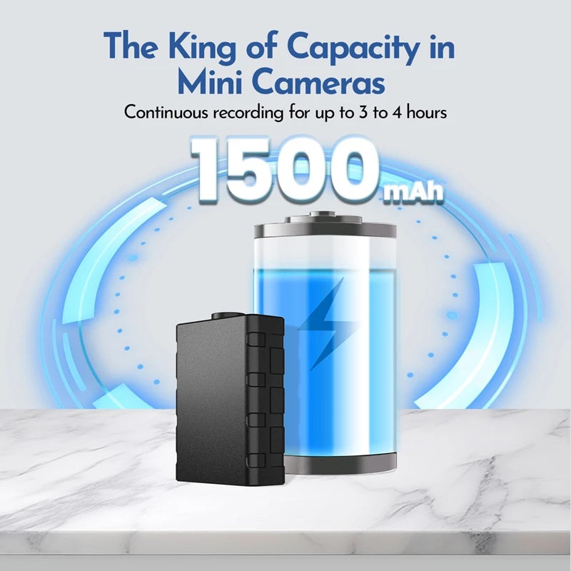 Indoor 4K Security Mini Camera Night Vision 4H Battery Life Motion