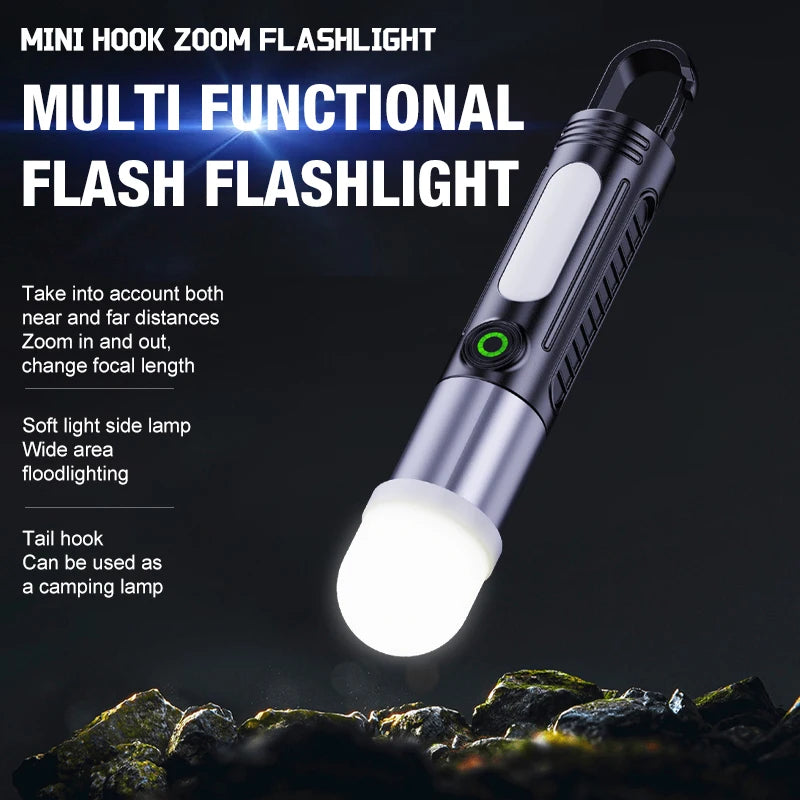 Multifunctional Mini Strong Light Flashlight Outdoor Camping Lighting