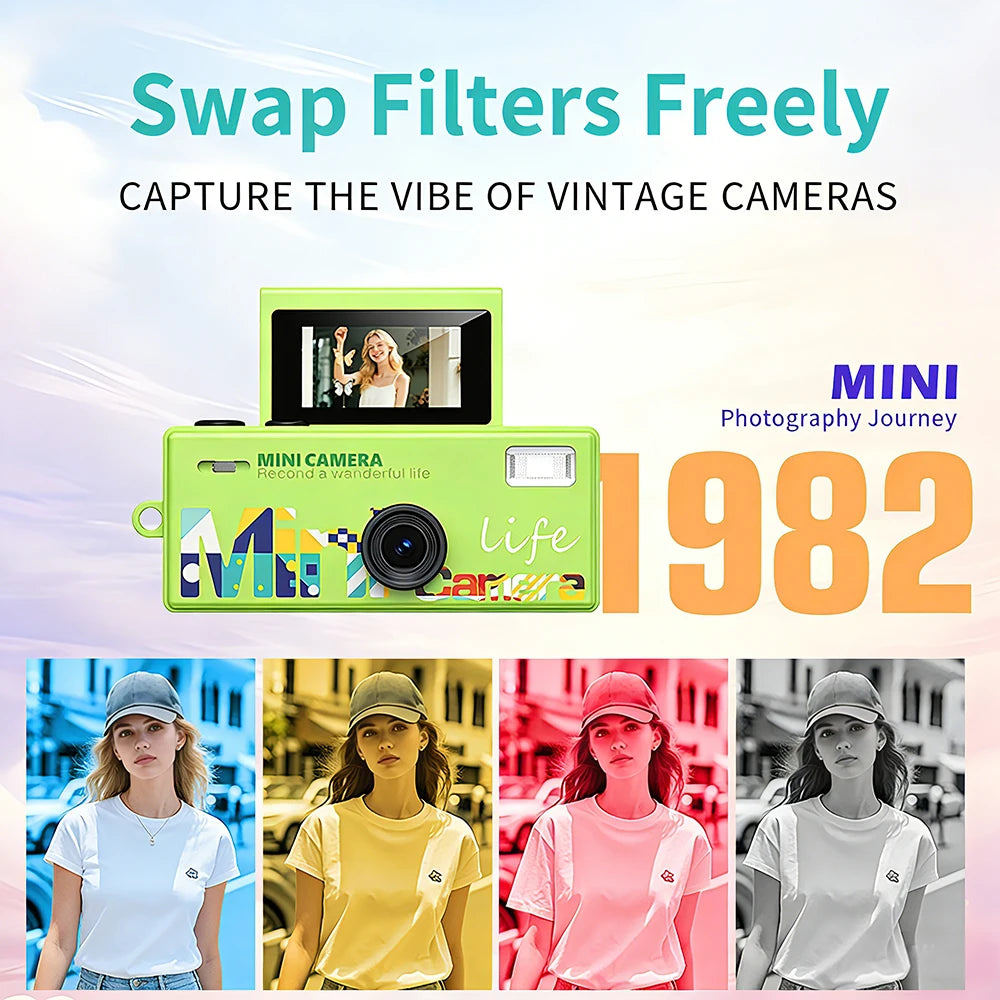 Thumb Keychain Camera 0.96inch Flip Screen Mini Digital Camera Retro Portable Selfie Camera Video Recorder Verysmall Camcorder Zpaxo