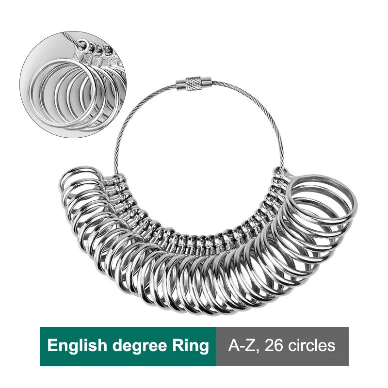 Finger Ruler Tool Jewellery Hand Grip Metal Ring Sizer UK Measurement Zpaxo