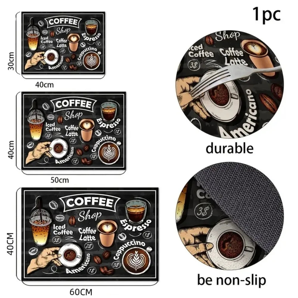 Coffee Mats Non-slip Rubber Backing Absorbent Kitchen Countertop Dish Zpaxo