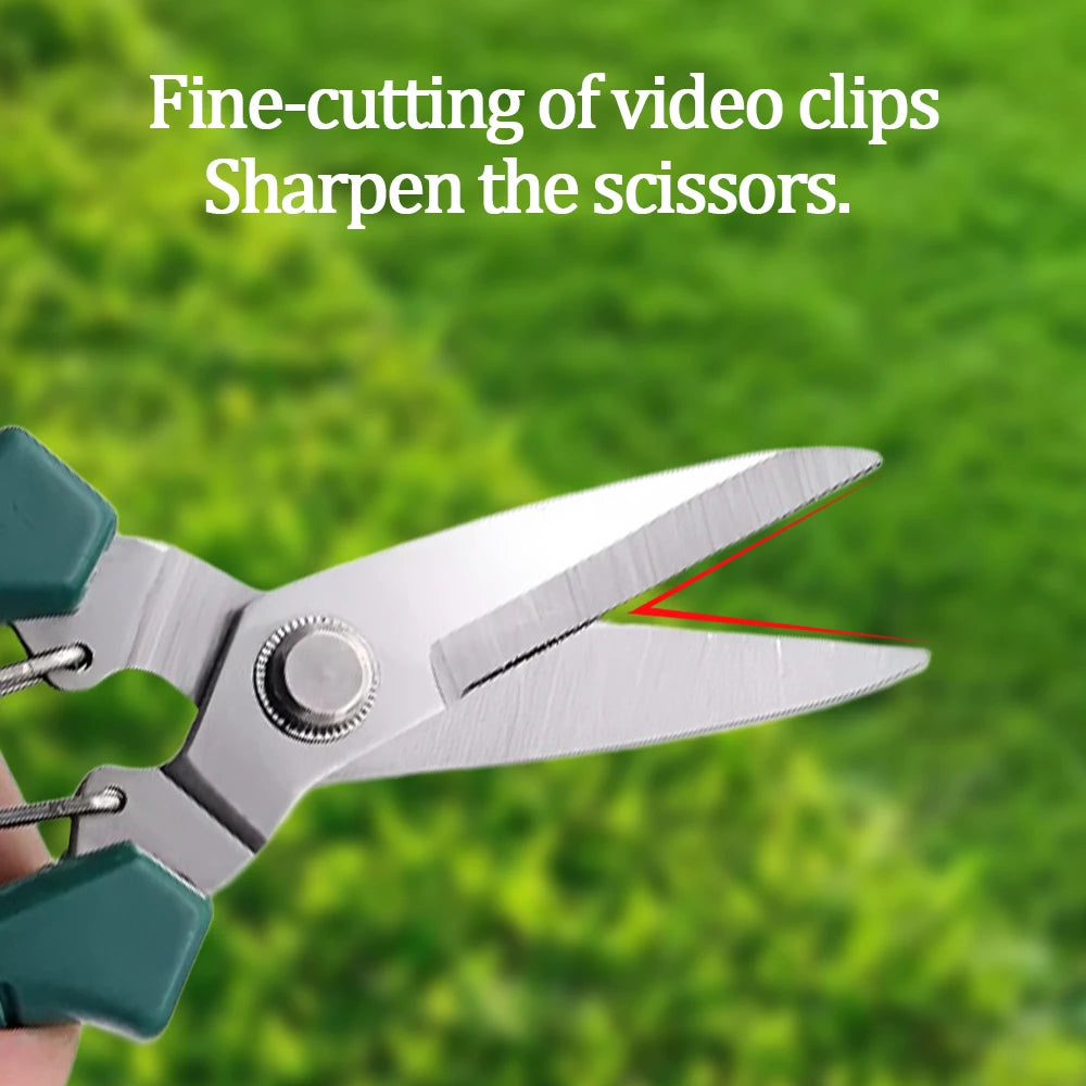 Straight Head Pruning Shears Stainless Steel Non Slip Handle Garden