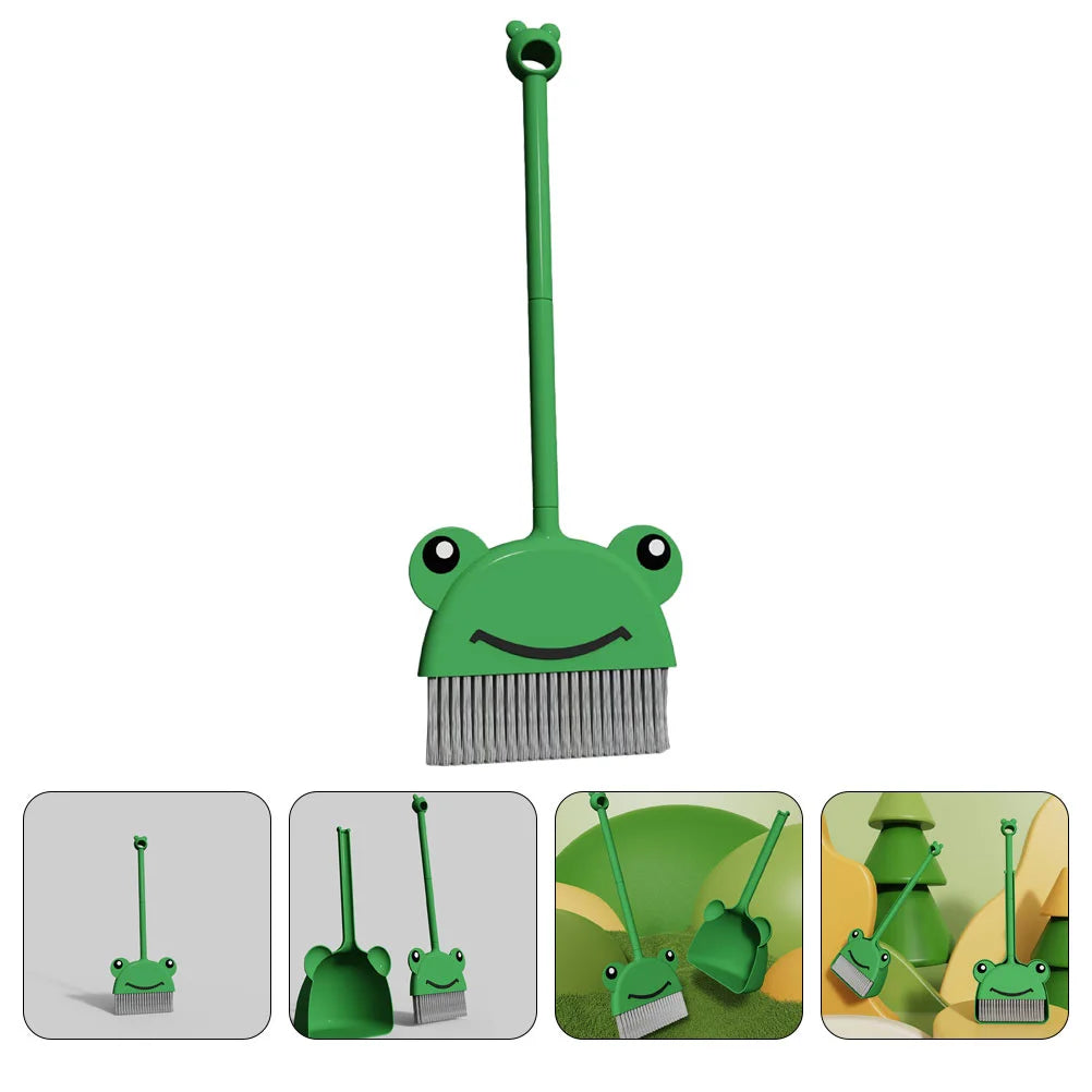Kids Broom Toy – Toddler Educational Sweeping Tool Frog Design Kids Cleaning Toy Zpaxo