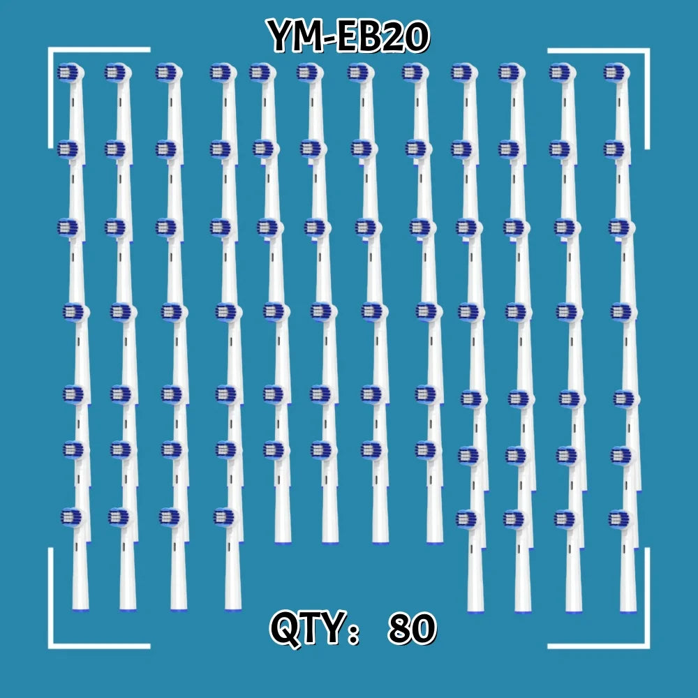 4 16 Electric Toothbrush Head Oral B Sensitive Replacement Brush Zpaxo YM-EB20-80pcs