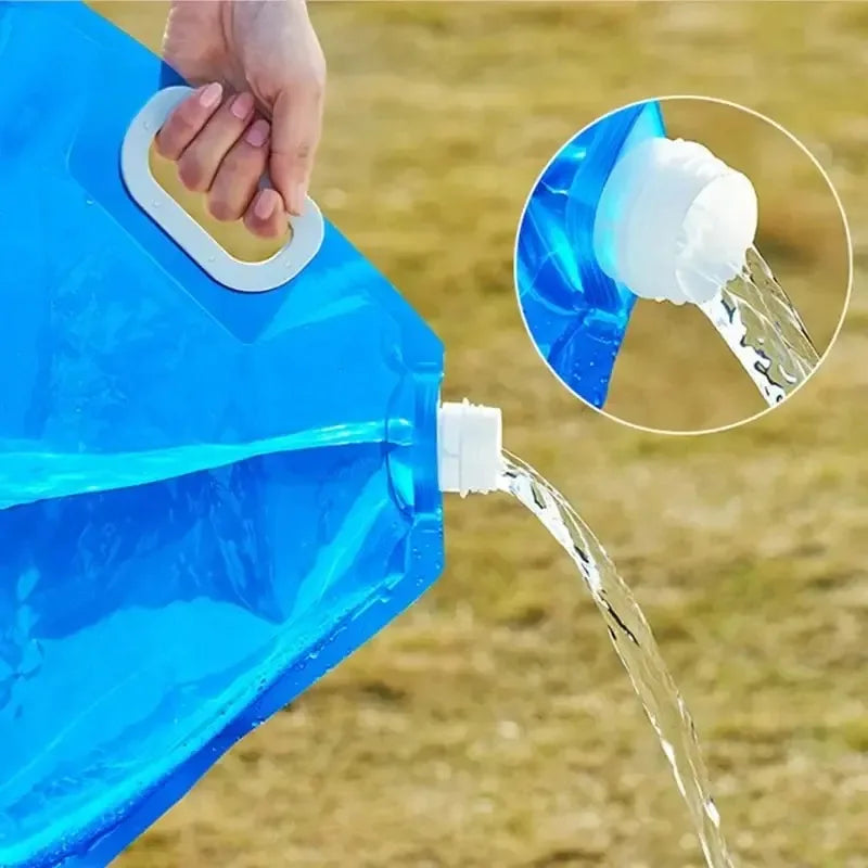 5L/10L Collapsible Camping Water Bag – Portable Folding Bucket