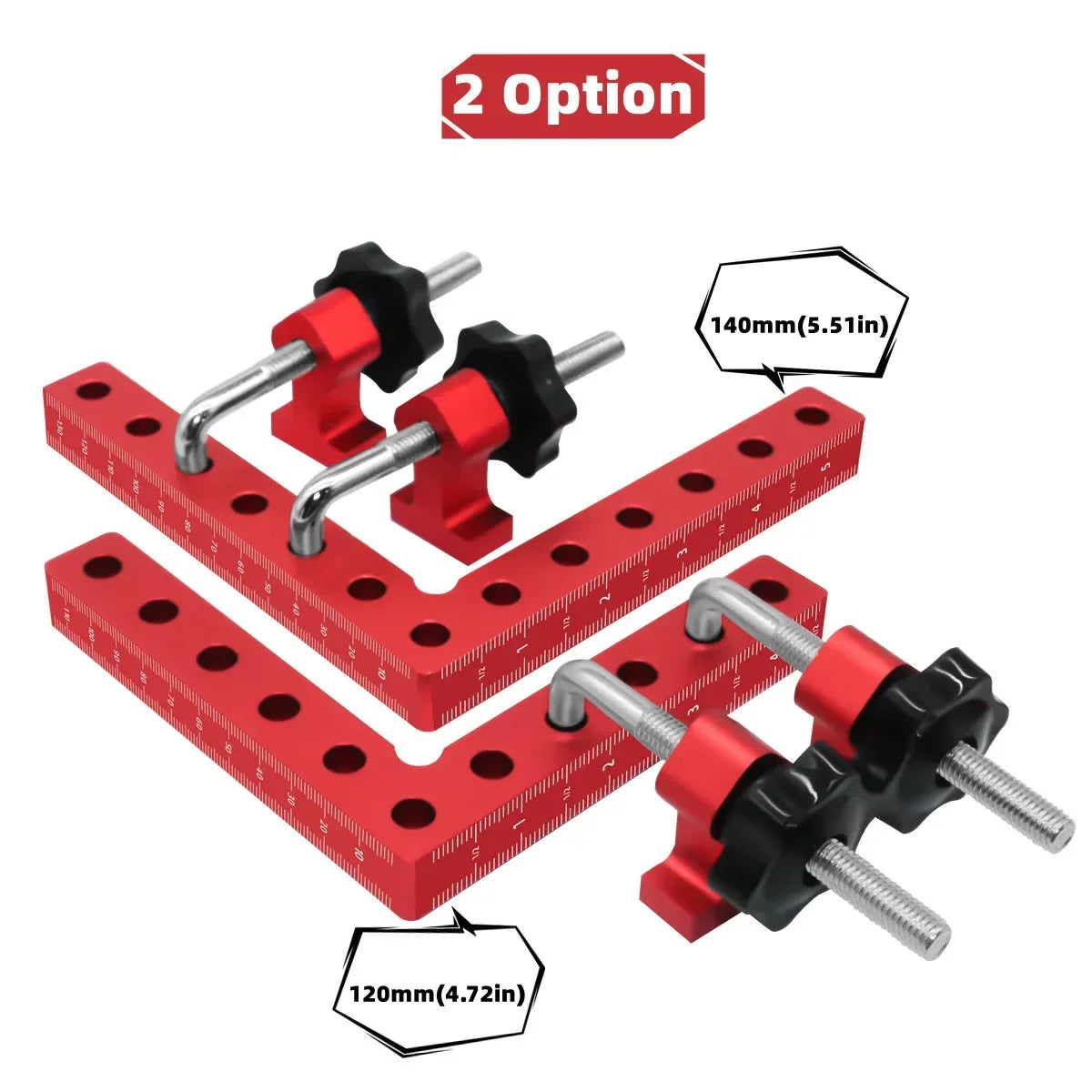 90° Right Angle Fixing Clip 120/140mm – L-Shaped Woodworking Clamp Woodworking Corner Clamp Zpaxo