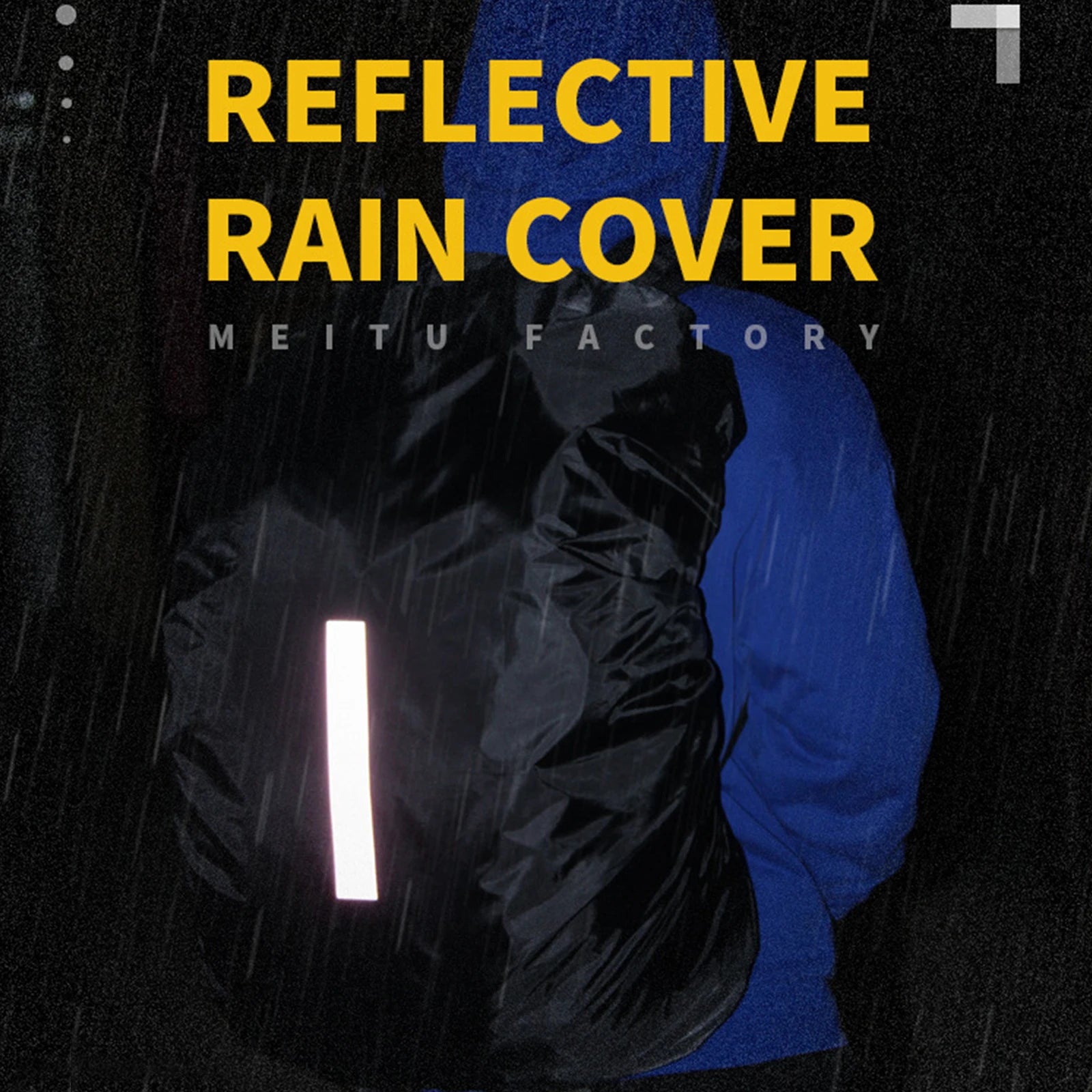 Waterproof Backpack Rain Cover Reflective Strap Rucksack Hiking