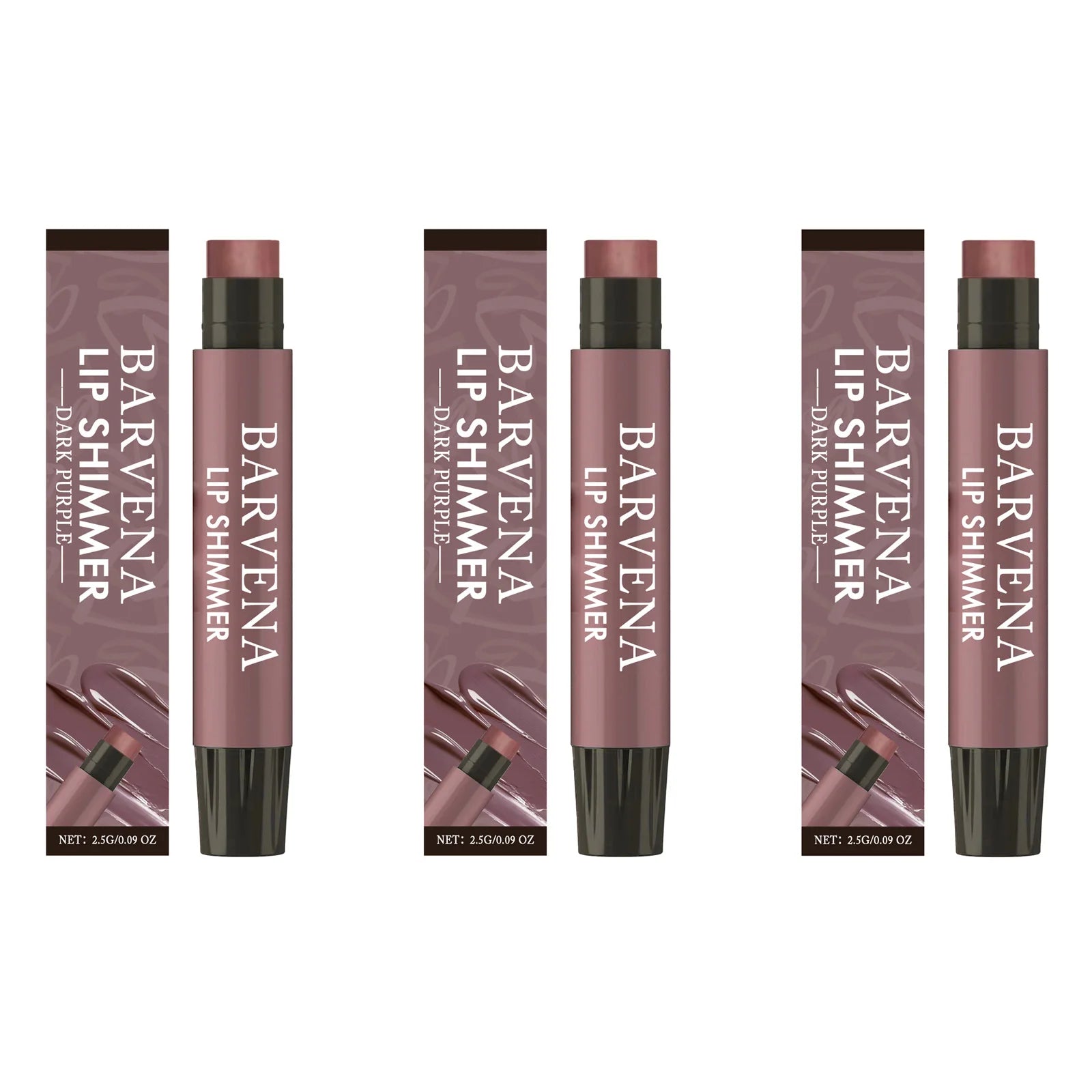 Dark Purple Tinted Lip Balm Stick – Moisturizing Shimmer Gloss Tinted Lip Balm Zpaxo 3Pcs