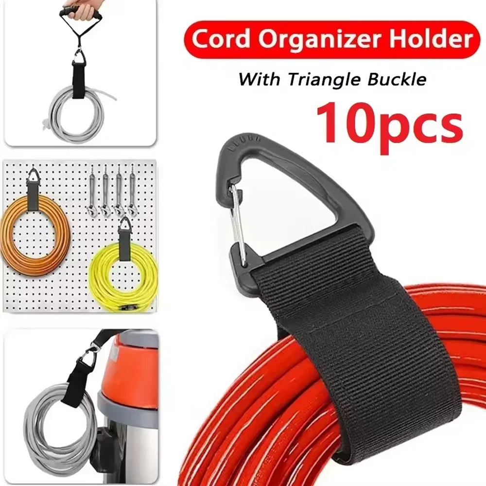 Nylon Cord Organizer with Triangle Buckle | Cable Strap 1/5/10Pcs Cable Cord Organizer Zpaxo