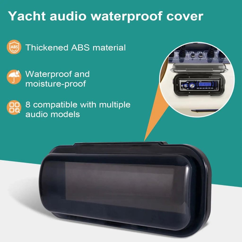 Marine Radio Cover Quick Installation Protector Enclosed Boat Stereo