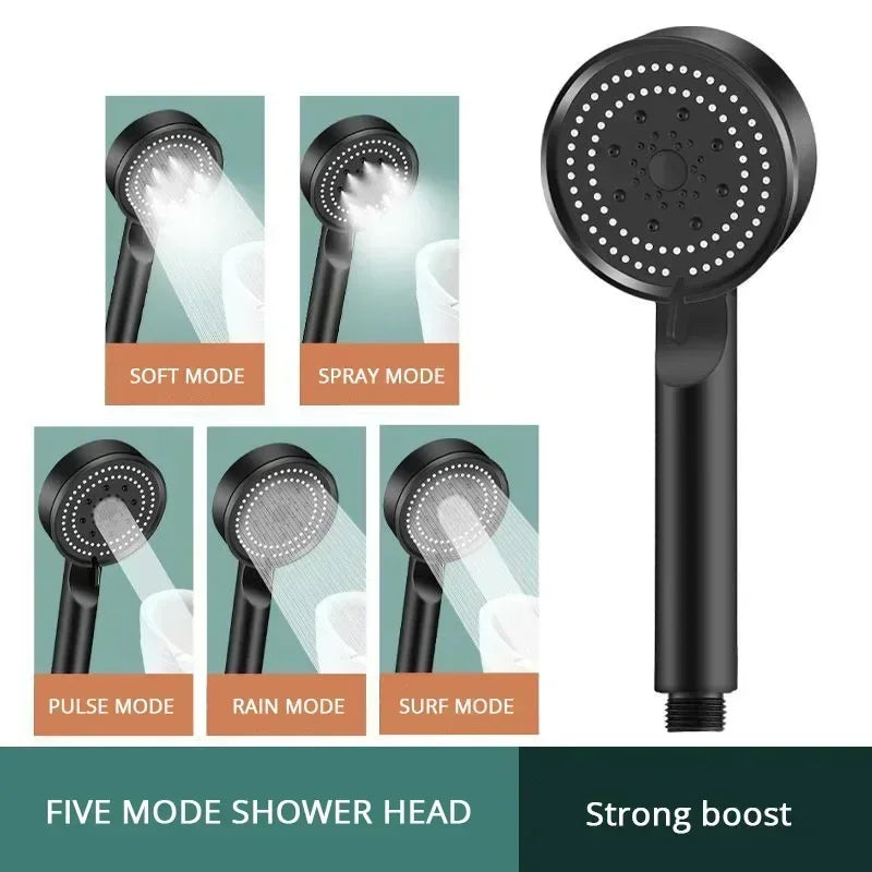 5-Mode High Pressure Handheld Shower Head | Water Saving