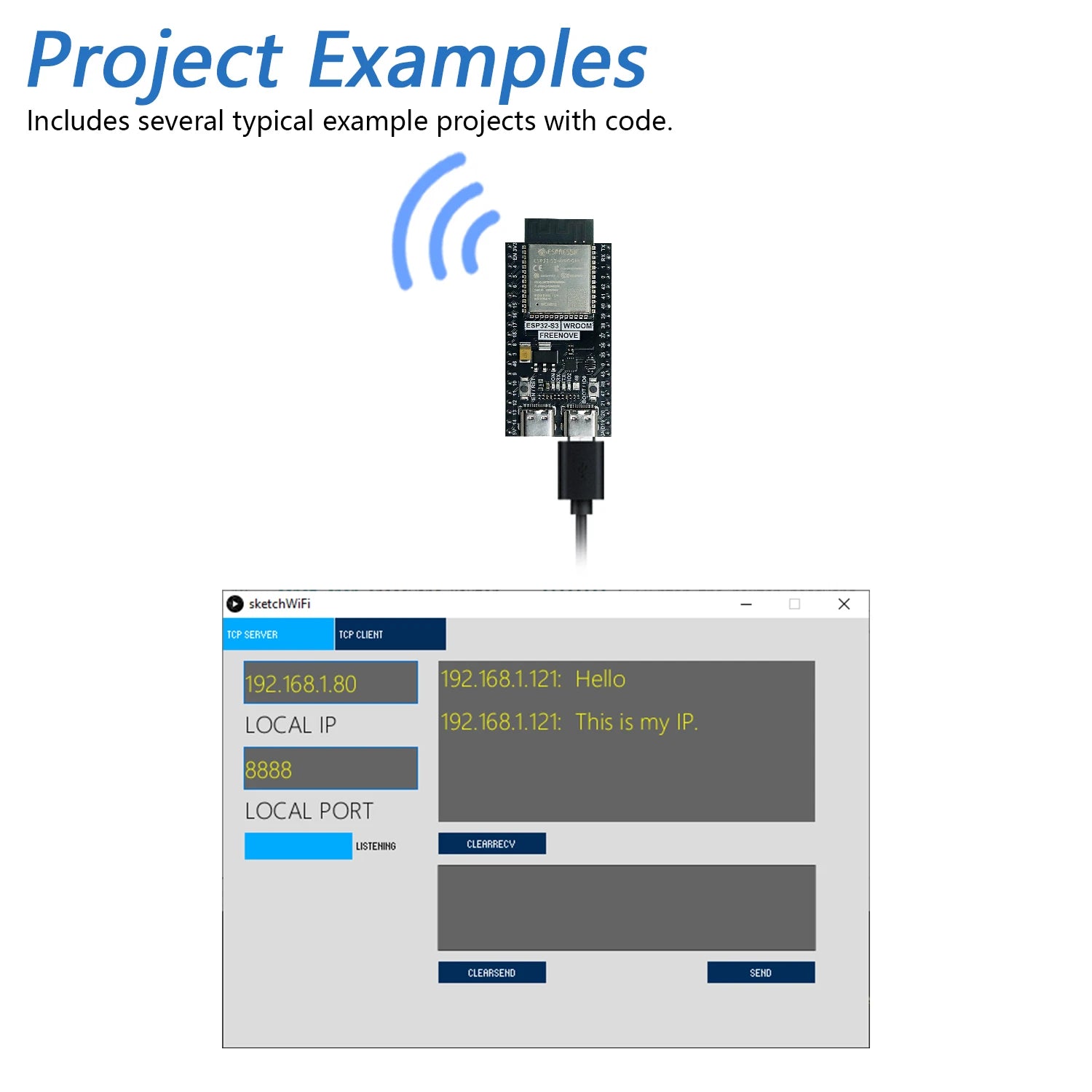 ESP32-S3 Wireless Development Kit From Freenove 240MHz Dual Core Chip C Python Demo Programs For Beginner Coding Projects Zpaxo