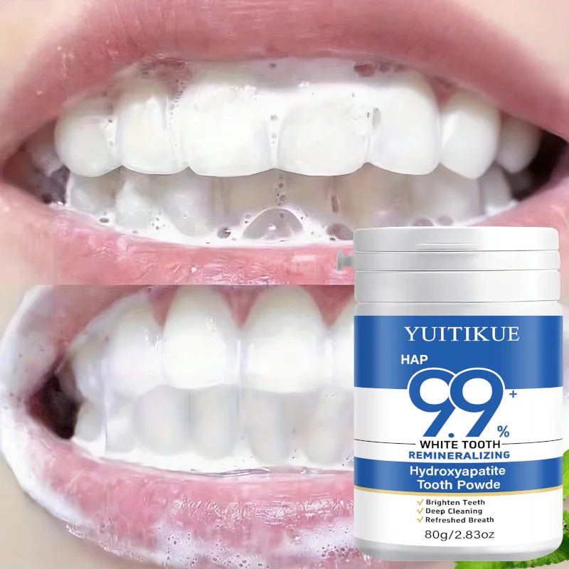 YUITIKUE 9.9% Hydroxyapatite Tooth Powder – Deep Clean & Whiten Hydroxyapatite Tooth Powder Zpaxo