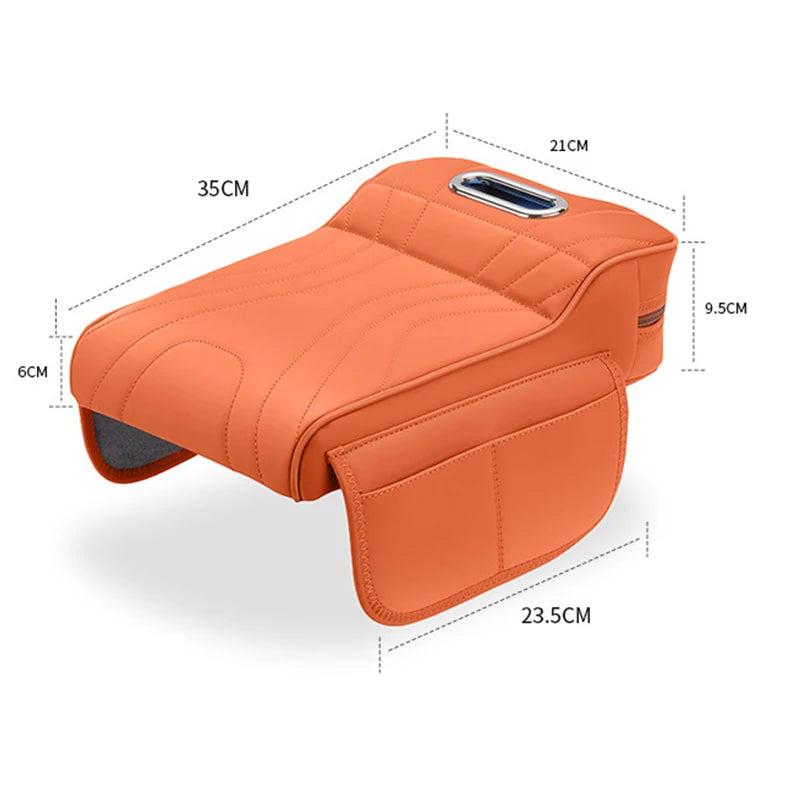 Car Armrest Cushion with Tissue Box – Console Extension Pad