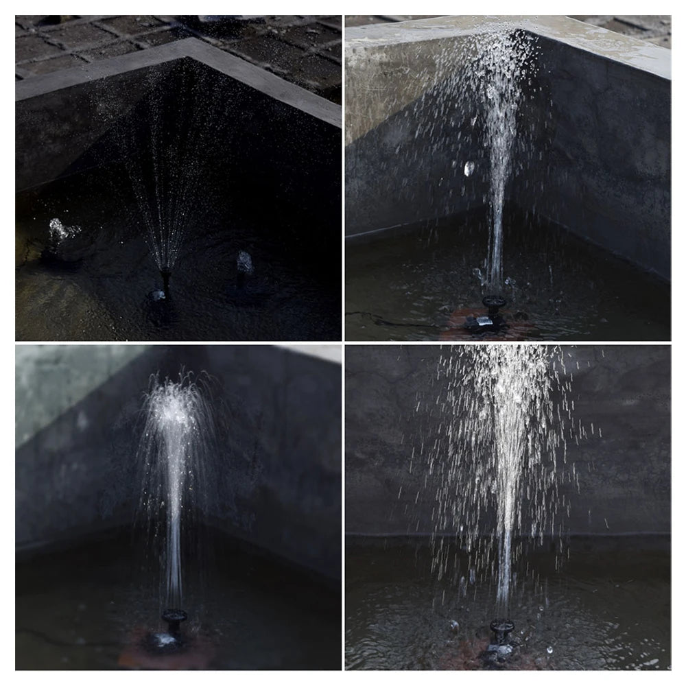 Water Pump Solar Power Decorative Fountain Panel Landscape Pool Garden Fountains Pluggable 9V2.5W Garden Waterfall Fountain Pump Zpaxo