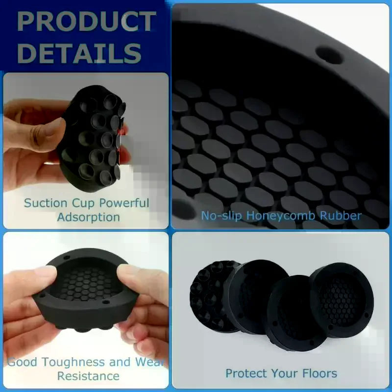 1/4Pcs Washing Machine Rubber Foot Mat New Suctions Universal Anti Vibration Feet Pads Silent Refrigerator Foot Pad Lifting Base Zpaxo