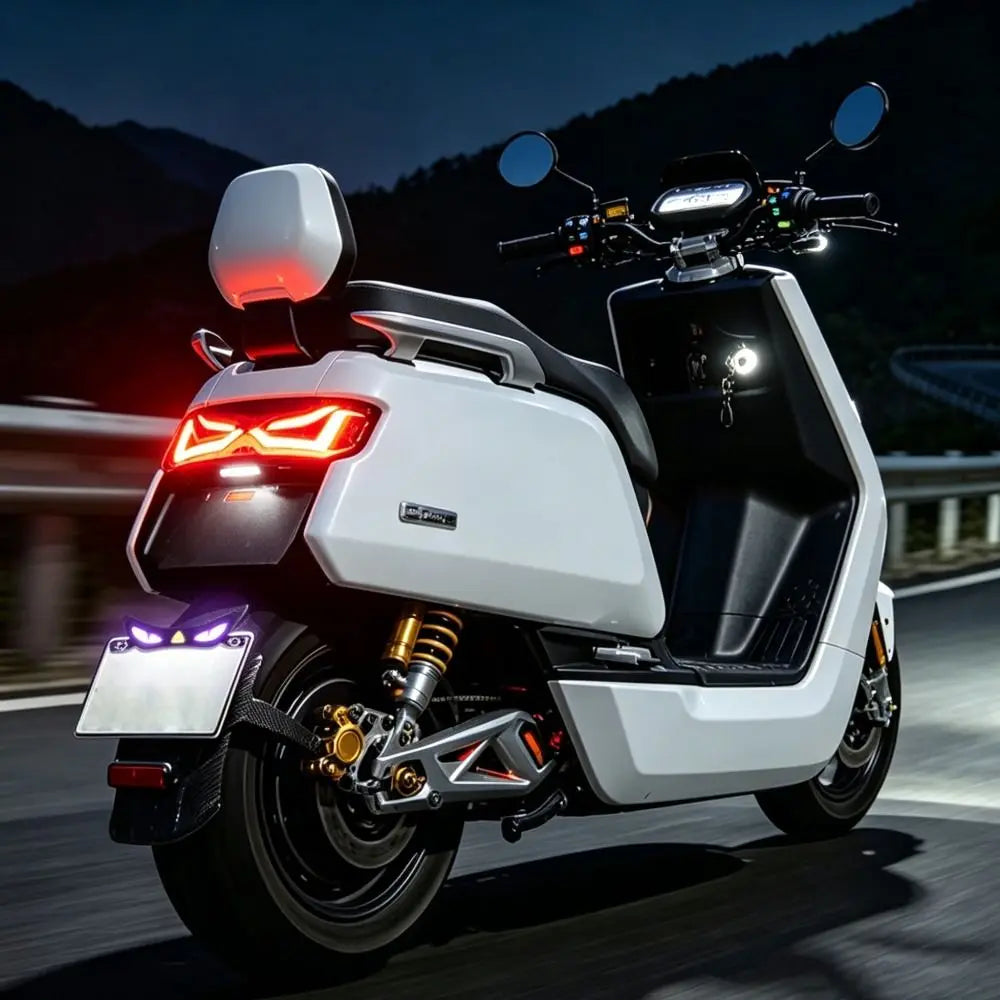 LED Lamp Demon Eye License Plate Light Waterproof Bright Motorcycle Zpaxo