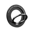 360° Rotating Metal Magnetic Mobile Phone Ring Holder Grip Adjustable Stand Foldable Bracket For Magsafe Phone Stand For IPhone Zpaxo Black