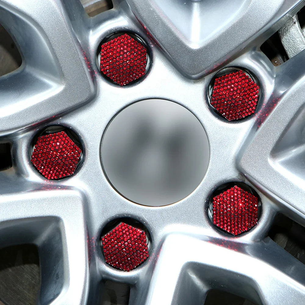 Diamond Wheel Nut Caps – Anti-Rust Hub Screw Covers 20pc Set