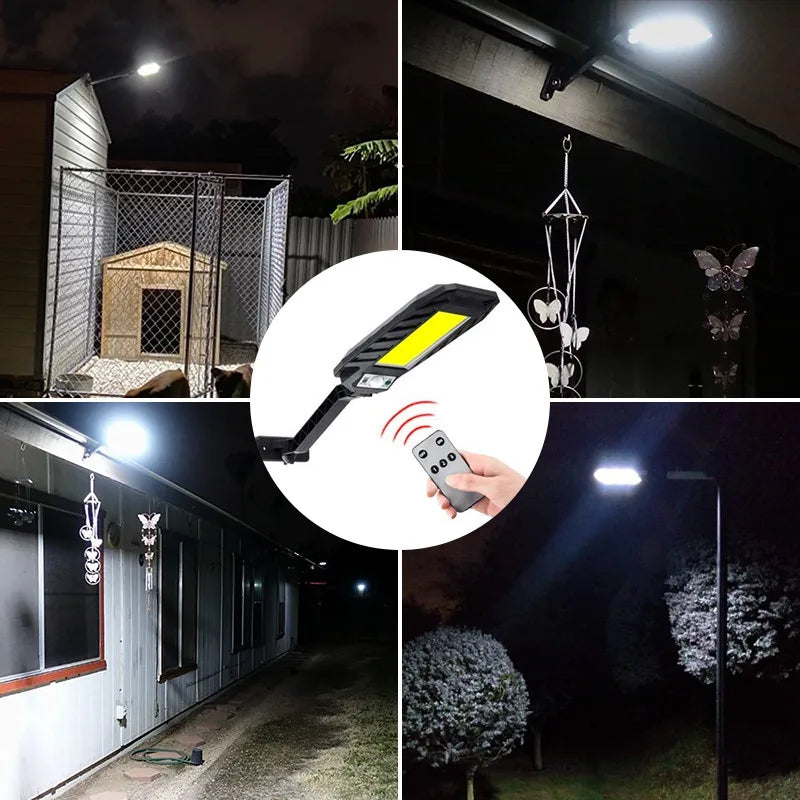 Outdoor Solar Street Lights Sensor 3 Modes Remote Wall Light Patio Zpaxo
