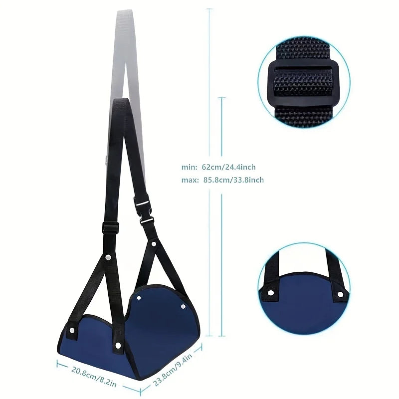 Airplane Footrest Hammock – Adjustable Portable Leg Rest Travel Leg Rest Zpaxo