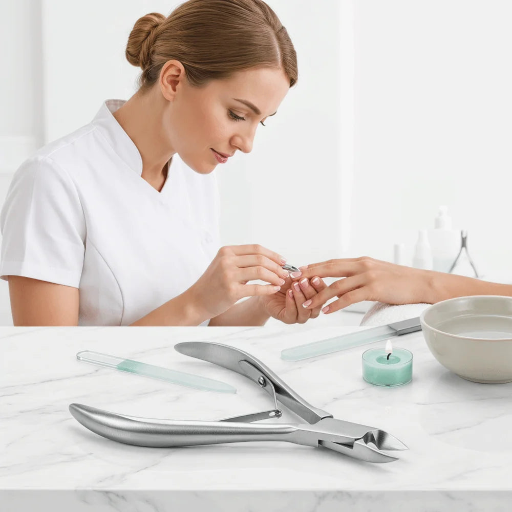 Silver Nail Dead Skin Removal Clipper Small Cuticle Nippers Bevel Mouth Design Cuticle Trimmer Plier Spring Handle Zpaxo
