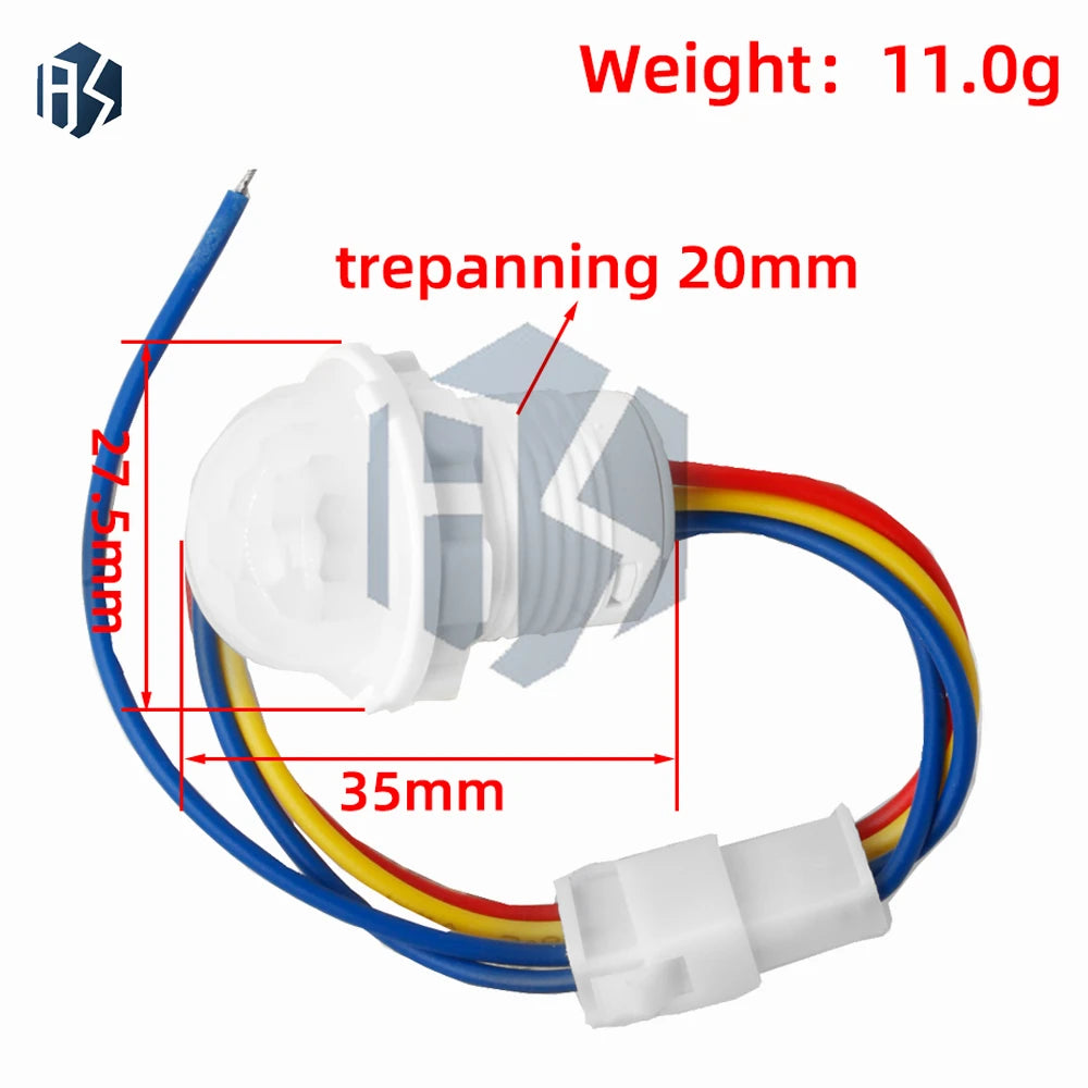 PIR Infrared Motion Sensor Switch AC85-265V 30s Delay Auto Off Zpaxo